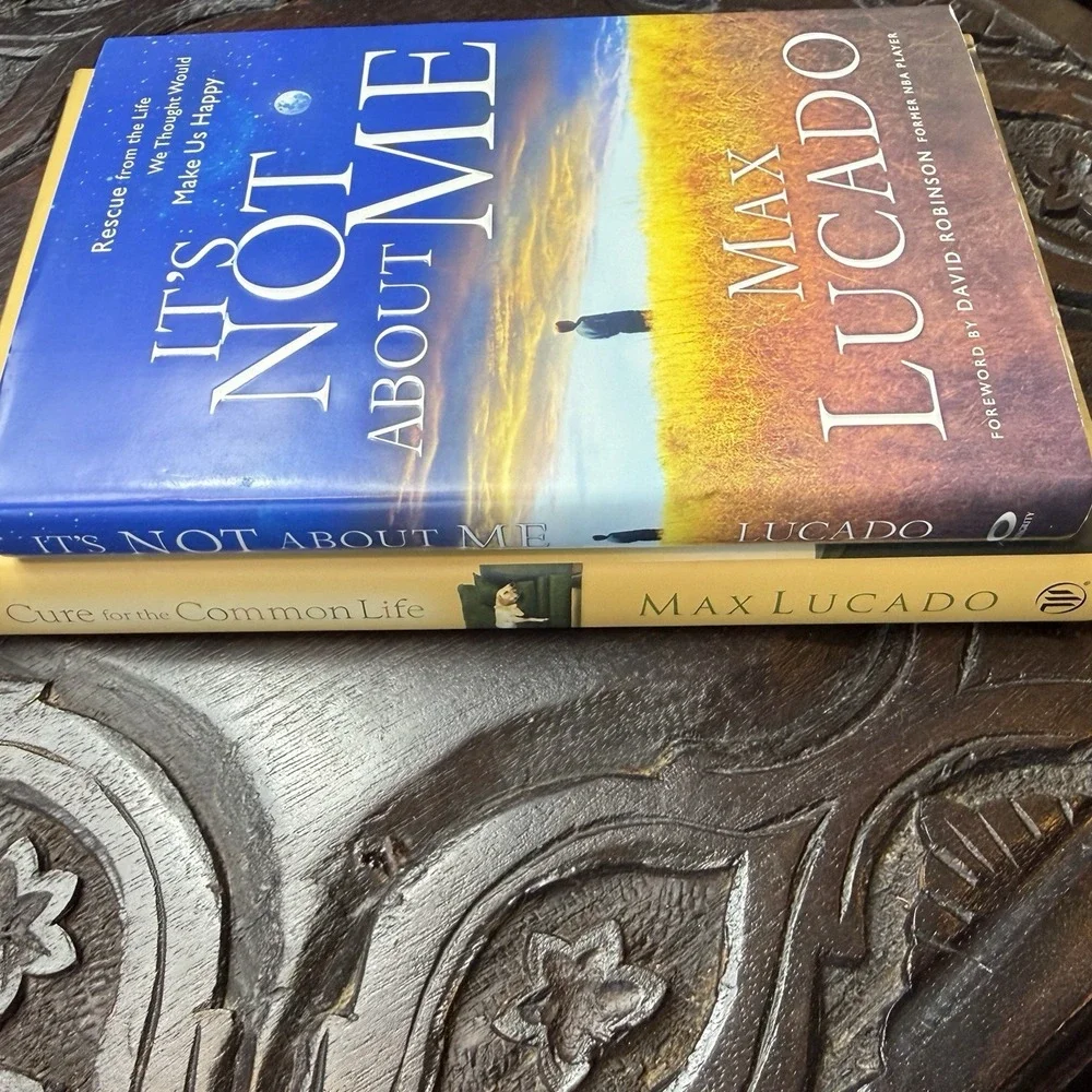 Max Lucado SIGNED 1st Edition Hardcover 2 Book Lot It's Not About Me Cure